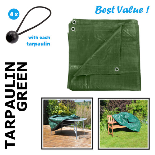 Sizes green tarpaulin - of,