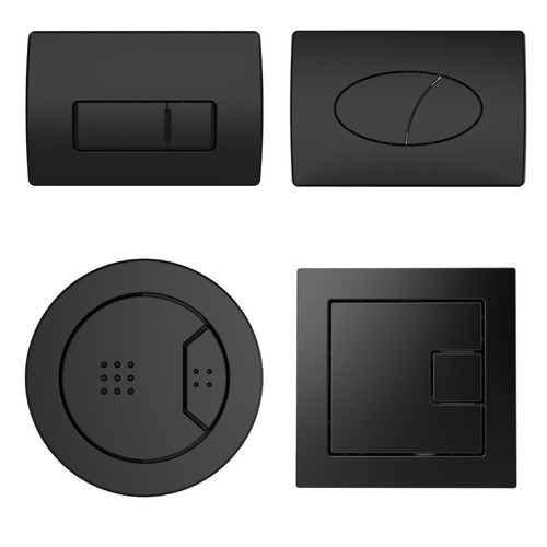 Matt black pneumatic toilet - black,
