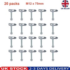 20x Antiluce Drop Catch Anti-Luce Fasteners M12 x75mm Tail Gate Trailers Gates