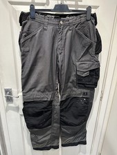 Snickers 3312 Cordura work trousers Size 52 ( 36 Waist/ 32Leg) grey black