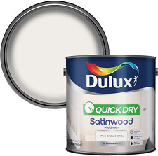 Dulux Paint Pure Brilliant White Quick Dry Satinwood 2.5 Litres