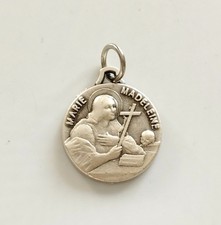 mama-estelle Vintage Religious Medal Mary Magdalene in Metal Italy