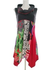 ⭐ PERUZZI ITALY Womens Sukienka Sweterkowa Czerwony Bezrękawnik 10/12 (38) ⭐