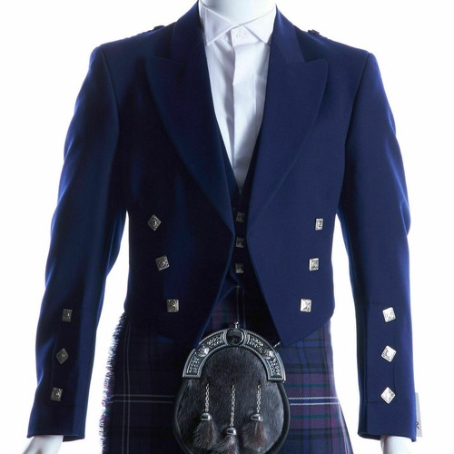 Men scottish blue - blue, wool