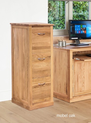 Mobel oak three - drawer, filing