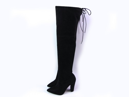 Cara black thigh - black, high
