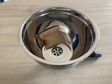New Stainless Steel 26cm Round Sink &Waste Campervan,Catering,Boat,Motorhome