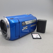 JVC Everio GZ-MS210AEK Handheld High Definition HDD Camcorder Blue Tested