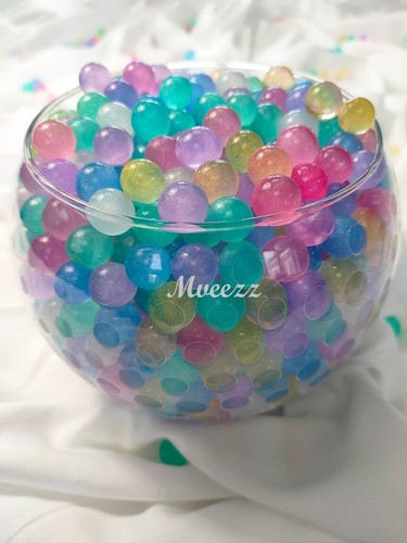 Glittered mix water beads aqua - mix,