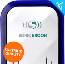 Sonic Broom - Mouse Mice Rat Spider Plug in | Ultrasonic Pest Repeller | 2 Pack