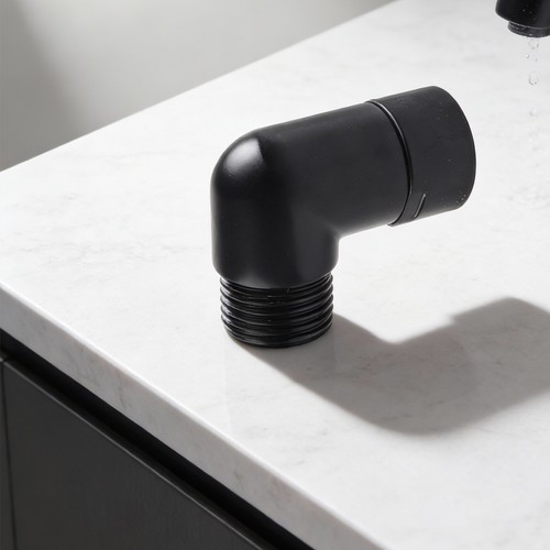 Sturdy black brass shower - black,