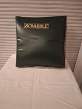Vintage Travel Scrabble Board Game, 1970s, 1980s, In Green Vinyl Case