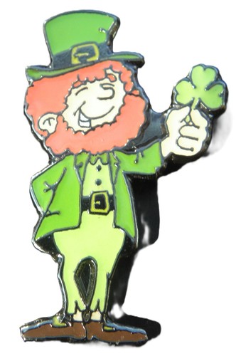 Irish leprechaun pin badge - leprechaun,