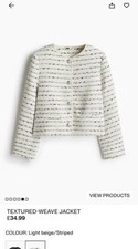 H&M Boucle Jacket Cream And