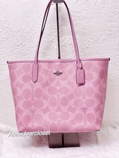 NWT Coach City Tote Bag In Signature Canvas CAL49 In Dusty Pink