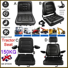 Black Universal Waterproof Seat Tractor Dumper Forklift Mower Digger Adjustable