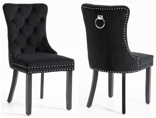 Black velvet dining - 4,