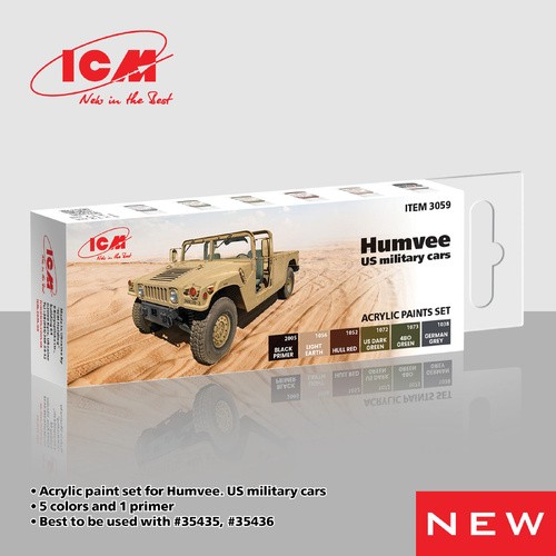 Icm acrylic paint set humvee - icm, set: