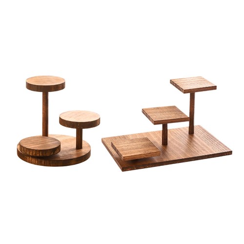 Wood cake stand dessert holder - cake,