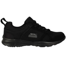 SLAZENGER FORCE MESH BLACK RUNNING SHOES UK 4