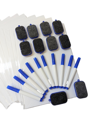 Dry wipe boards with pens - dry,