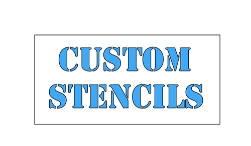 Custom stencil with - stencil,