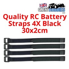 Battery Straps RC Lipo Battery Straps 4X Black 30x2cm UK RC HOBBY High Quality