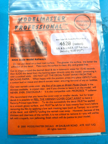 New modelmaster 4628 transfers - new,