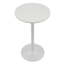 1m Tall Round White Wooden Table - Breakfast Diner Bistro Cafe Pub Bar FREE P&P