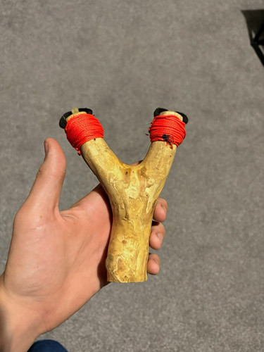 Wooden handheld slingshot - wooden,