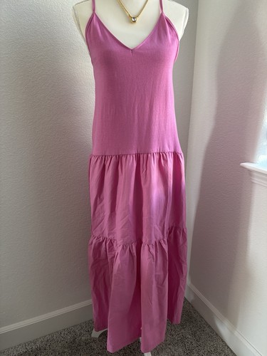 Zara pink maxi dress - pink, small