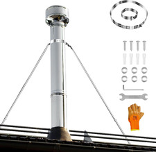 Extended Chimney Roof Bracket Stainless Steel Chimney Stove Pipe Bracket Support