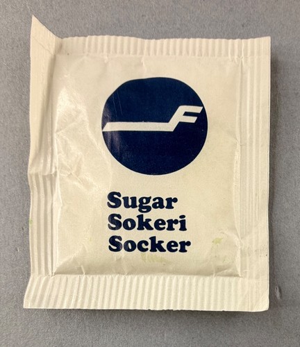Finnair airline sugar packet - finnair,
