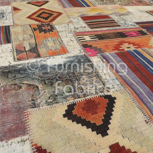 Fire treated sewing - fire, kilim