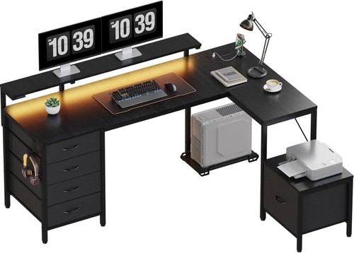 Corner desk with cabinet - corner,