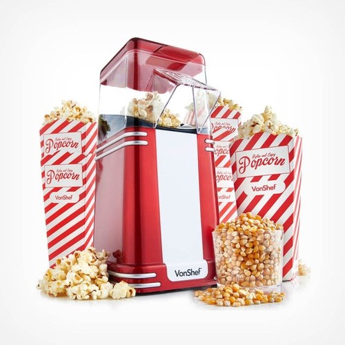 Vonshef popcorn machine retro - vonshef,