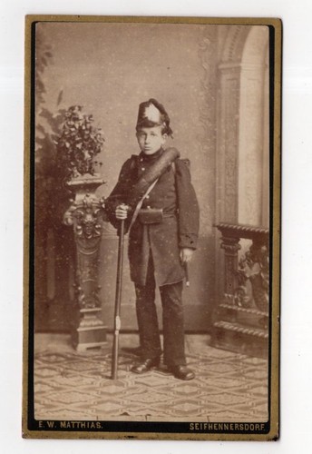 Cdv photo boy uniform - photo,