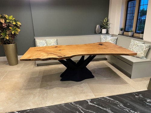 Live edge table single - edge,