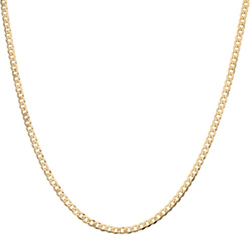 9ct yellow gold curb chain - yellow,