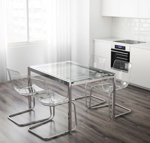 Ikea glass extendable - glass, dining