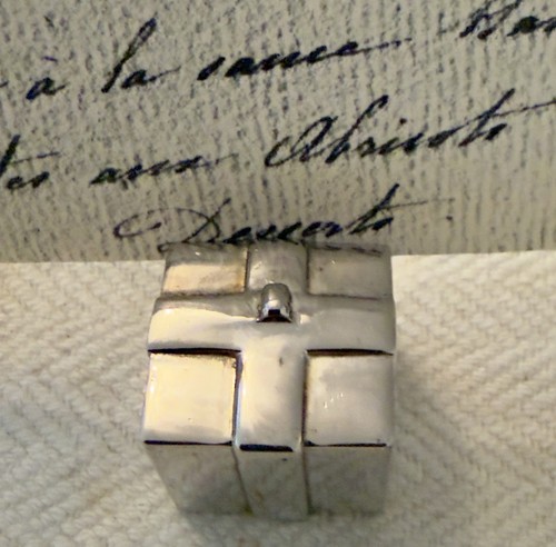 Vintage silver plated - silver, block