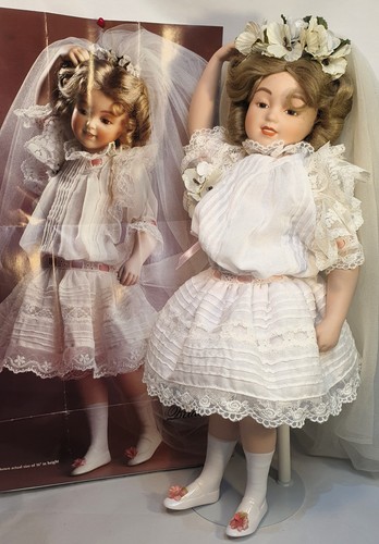 Porcelain doll playing bride - doll, "playing