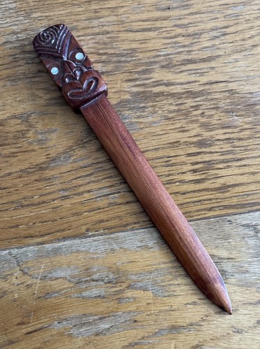 Vintage maori tiki carved - maori,
