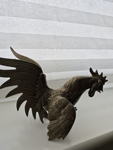 Silver plated fighting cock