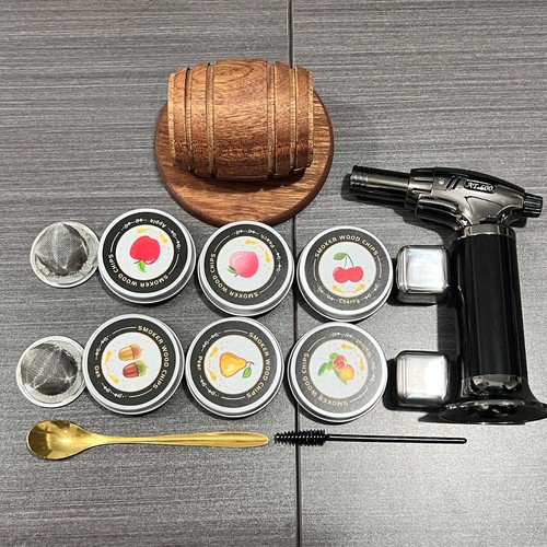 Whiskey smoker kit with torch - with,