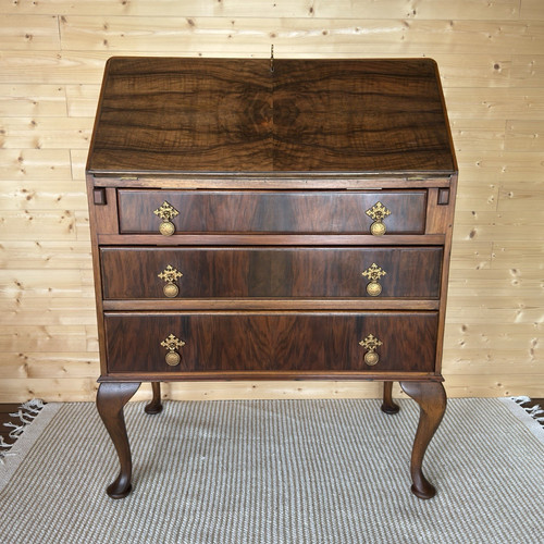 Walnut bureau desk - desk, home
