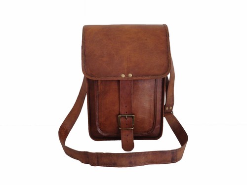Vintage leather messenger - leather,