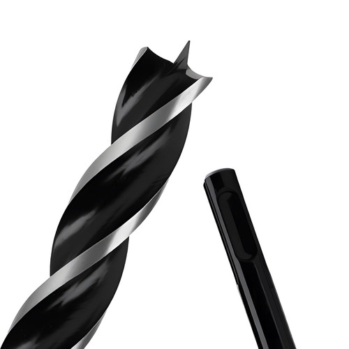 Auger drill bit with - x,