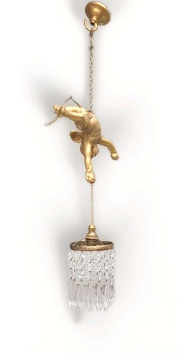 Antique flying spelter cherub