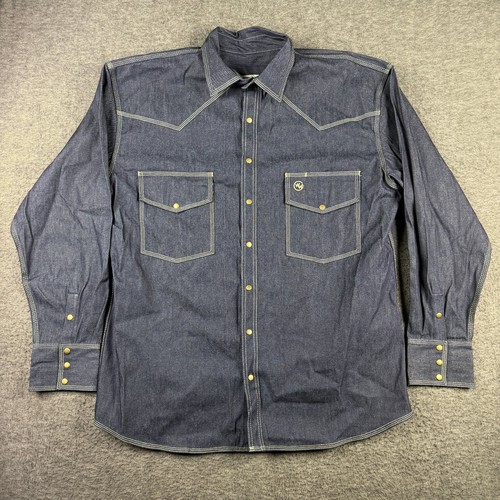 Western welder men - dark, blue